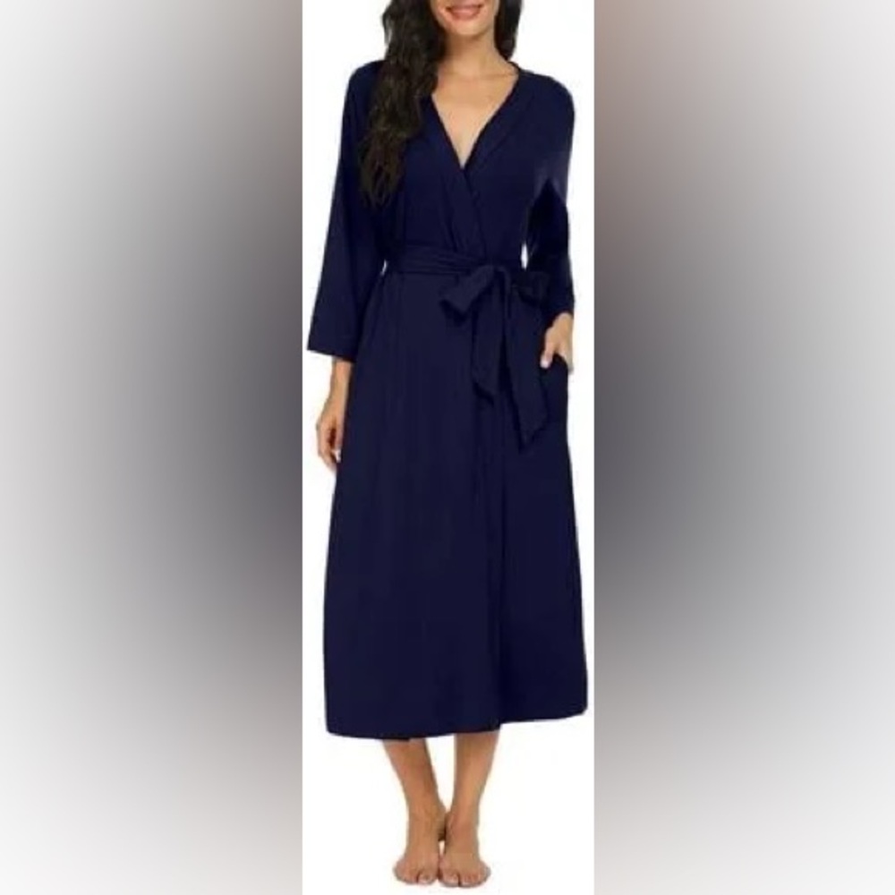 Chama Women Kimono Robe Long Bathrobe Lightweight Loungewear Spa Bathrobe